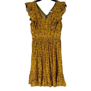MATILDA JANE Dress Womens Size Small Daydream Fantasy Mustard Yellow